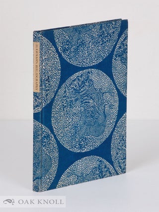 Order Nr. 21049 A BIBLIOGRAPHY OF THE AUERHAHN PRESS & ITS SUCCESSOR DAVE HASELWOOD PRESS....
