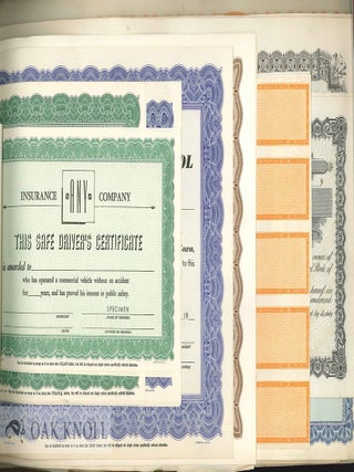 GOES PRINTERS' HELPS, LITHOGRAPHED CERTIFICATES AND BORDERED BLANKS.