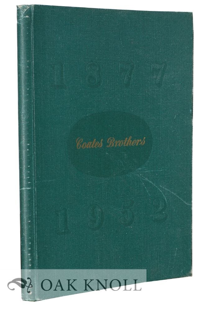 Order Nr. 21450 SEVENTY-FIVE YEARS, COATES BORTHERS AND COMPANY LIMITED.