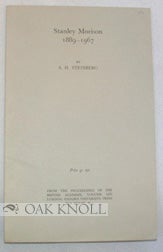 Order Nr. 24481 STANLEY MORISON, 1889-1967. S. H. Steinberg