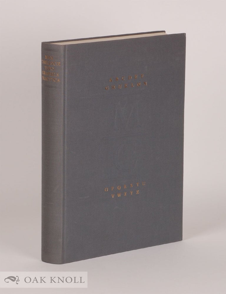 Order Nr. 25210 MAX CAFLISCH, TYPOGRAPHIA PRACTICA. Hermann Zapf.