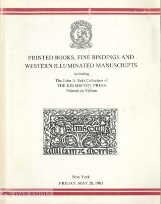 Order Nr. 25265 PRINTED BOOKS, FINE BINDINGS AND WESTERN ILLUMINATED MANSUCRIPTS INCLUDING THE...
