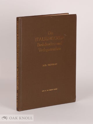 Order Nr. 25295 ITALIENISCHEN BUCHDRUCKER UND VERLEGERZEICHEN. Paul Kristeller