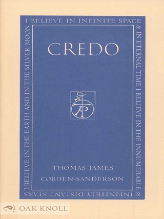 Order Nr. 25366 CREDO. T. J Cobden-Sanderson