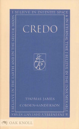 Order Nr. 25366 CREDO. T. J Cobden-Sanderson