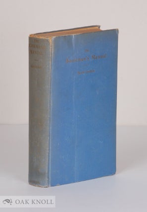 Order Nr. 25602 BOOKMAN'S MANUAL, A GUIDE TO LITERATURE. Bessie Graham