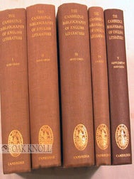 Order Nr. 25872 THE CAMBRIDGE BIBLIOGRAPHY OF ENGLISH LITERATURE. F. W Bateson