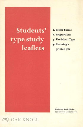 STUDENTS' TYPE STUDY LEAFLETS.