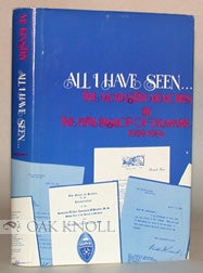 Order Nr. 28507 ALL I HAVE SEEN ... THE McKINSTRY MEMOIRS BY THE FIFTH BISHOP OF DELAWARE, 1939-1954. Arthur R. McKinstry.
