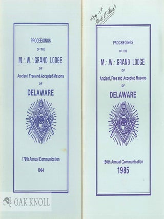 PROCEEDINGS OF THE MOST WORSHIPFUL GRAND LODGE OF ANCIENT, FREE AND ACCEPTED MASONS OF DELAWARE, 1956.