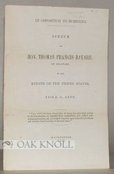 IN OPPOSITION TO SUBSIDIES. SPEECH OF HON. THOMAS FRANCIS BAYARD, OF DELAWARE, IN THE SENATE OF. Thomas Francis Bayard.
