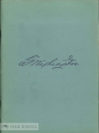 Order Nr. 29126 GEORGE WASHINGTON AND DELAWARE. George H. Ryden, Leon De Valinger Jr