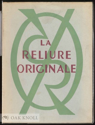 Order Nr. 29668 LA RELIURE ORIGINALE FRANCAISE