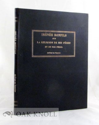 IRENEE BONFILS, WRITTEN BY PIERRE SAMUEL DU PONT DE NEMOURS AND PUBLISHED IN PARIS 1808. Du Pont De Nemours.