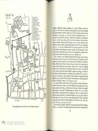 A DIRECTORY OF LONDON STATIONERS AND BOOK ARTISANS 1300-1500.