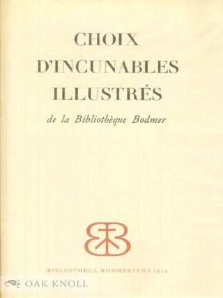 Order Nr. 30167 CHOIX D'INCUNABLES ILLUSTRES DE LA BIBLIOTHEQUE BODMER