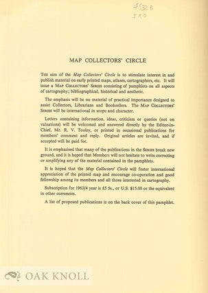 MAP COLLECTORS' CIRCLE.