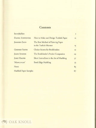MARBLING METHODS AND RECEIPTS FROM FOUR CENTURIES, WITH OTHER INSTRUCTIONS USEFUL TO BOOKBINDERS.