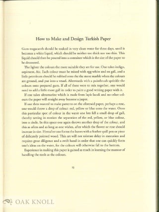MARBLING METHODS AND RECEIPTS FROM FOUR CENTURIES, WITH OTHER INSTRUCTIONS USEFUL TO BOOKBINDERS.