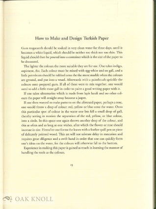 MARBLING METHODS AND RECEIPTS FROM FOUR CENTURIES, WITH OTHER INSTRUCTIONS USEFUL TO BOOKBINDERS.