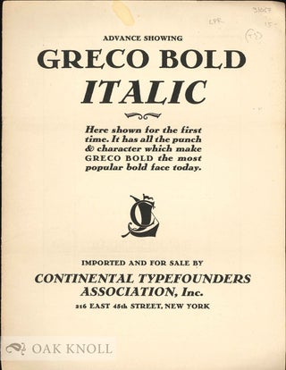 Order Nr. 31067 GRECO BOLD. Continental