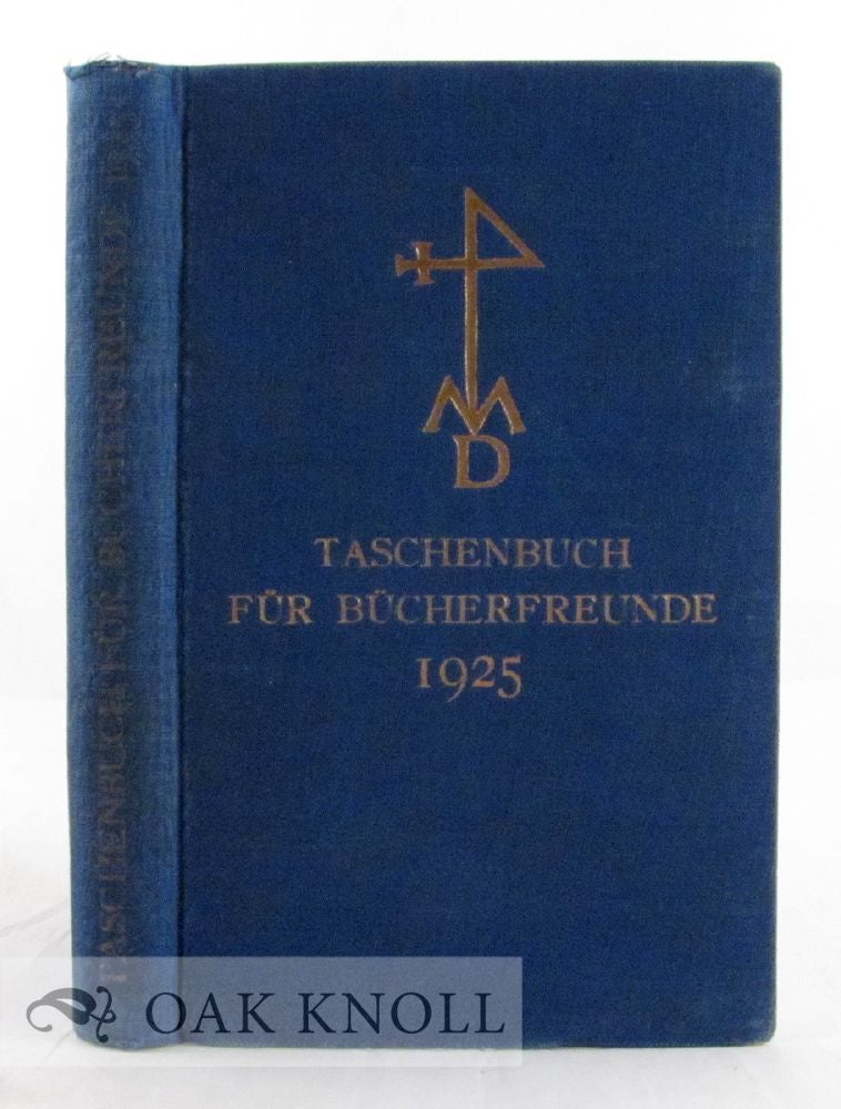 Order Nr. 31094 TASCHENBUCH FÜR BUCHERFREUNDE.