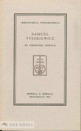Order Nr. 31187 SAMUEL TYSZKIEWICZ, ARTYSTA-TYPOGRAF