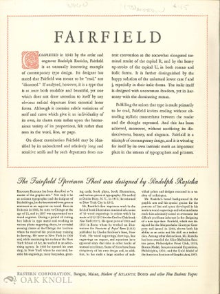 Order Nr. 31660 A SPECIMEN OF FAIRFIELD TYPE. Eastern