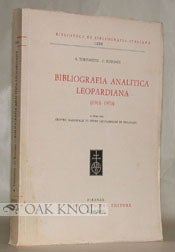 BIBLIOGRAFIA ANALITICA LEOPARDIANA (1961-1970. A. and C. Tortoreto.