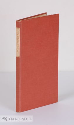 Order Nr. 32771 BRUCE ROGERS: A BIBLIOGRAPHY, HITHERTO UNRECORDED WORK 1889-1925. COMPLETE WORK,...