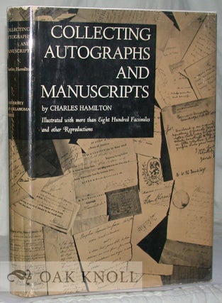 Order Nr. 32911 COLLECTING AUTOGRAPHS AND MANUSCRIPTS. Charles Hamilton