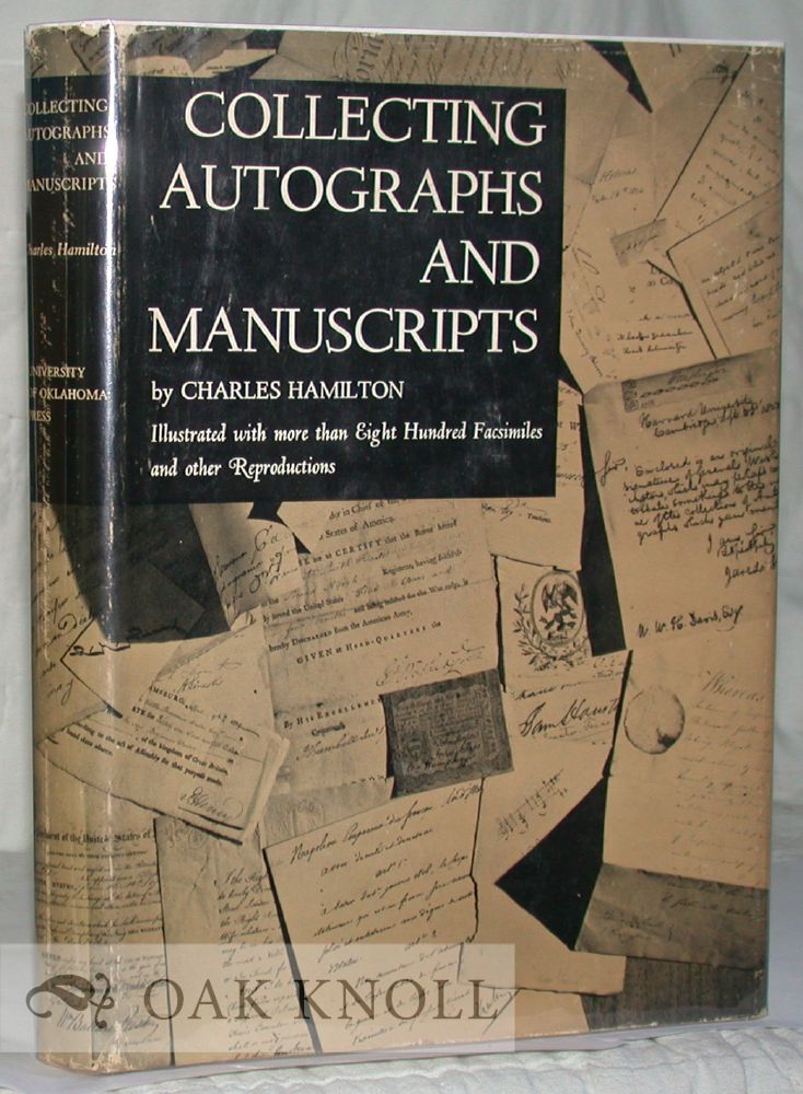 Order Nr. 32911 COLLECTING AUTOGRAPHS AND MANUSCRIPTS. Charles Hamilton.