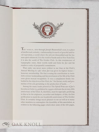 TYPOGRAPHIC YEARS, A PRINTER'S JOURNEY THROUGH A HALF-CENTURY. 1925-1975.