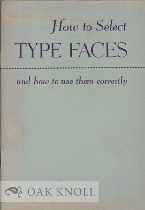 Order Nr. 33093 HOW TO SELECT TYPE FACES ESPECIALLY INTERTYPE FACES