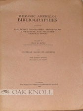 Order Nr. 33172 HISPANIC AMERICAN BIBLIOGRAPHIES INCLUDING COLLECTIVE BIOGRAPHIES, HISTORIES OF...