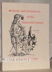 Order Nr. 33288 BOOKS AND DOCUMENTS OF THE SIXTEENTH CENTURY. 176