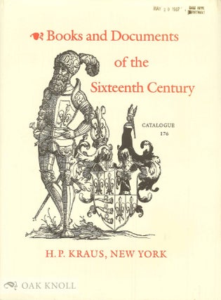 Order Nr. 33288 BOOKS AND DOCUMENTS OF THE SIXTEENTH CENTURY