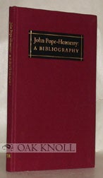 Order Nr. 33586 JOHN POPE-HENNESSY, A BIBLIOGRAPHY. Everett Fahy