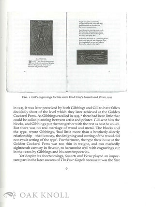 A TYPOGRAPHICAL MASTERPIECE, AN ACCOUNT BY JOHN DREYFUS OF ERIC GILL'S COLLABORATION WITH ROBERT GIBBINGS IN PRODUCING THE GOLDEN COCKEREL PRESS EDITION OF "THE FOUR GOSPELS" IN 1931.