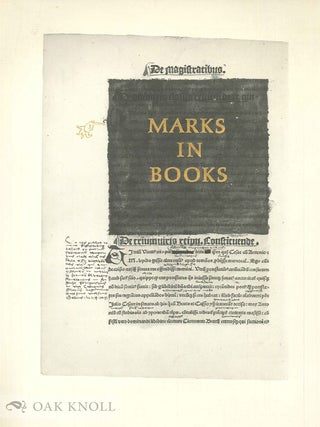 Order Nr. 34961 MARKS IN BOOKS, ILLUSTRATED AND EXPLAINED. Roger E. Stoddard