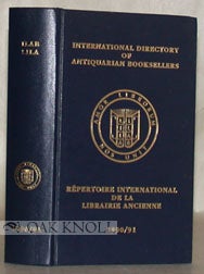 Order Nr. 35301 INTERNATIONAL DIRECTORY OF ANTIQUARIAN BOOKSELLERS