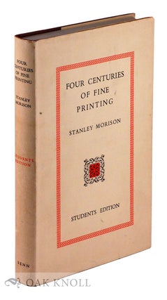 Order Nr. 35803 FOUR CENTURIES OF FINE PRINTING TWO HUNDRED AND SEVENTH-TWO EXAMPLES OF THE WORK...