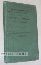 Order Nr. 37104 THE SHELLEY LIBRARY, AN ESSAY IN BIBLIOGRAPHY. H. Buxton Forman