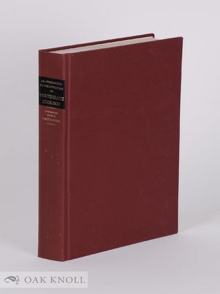 Order Nr. 37114 INTRODUCTION TO THE LITERATURE OF VERTEBRATE ZOOLOGY, BASED CHIEFLY ON THE TITLES...