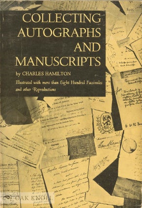 Order Nr. 37443 COLLECTING AUTOGRAPHS AND MANUSCRIPTS. Charles Hamilton