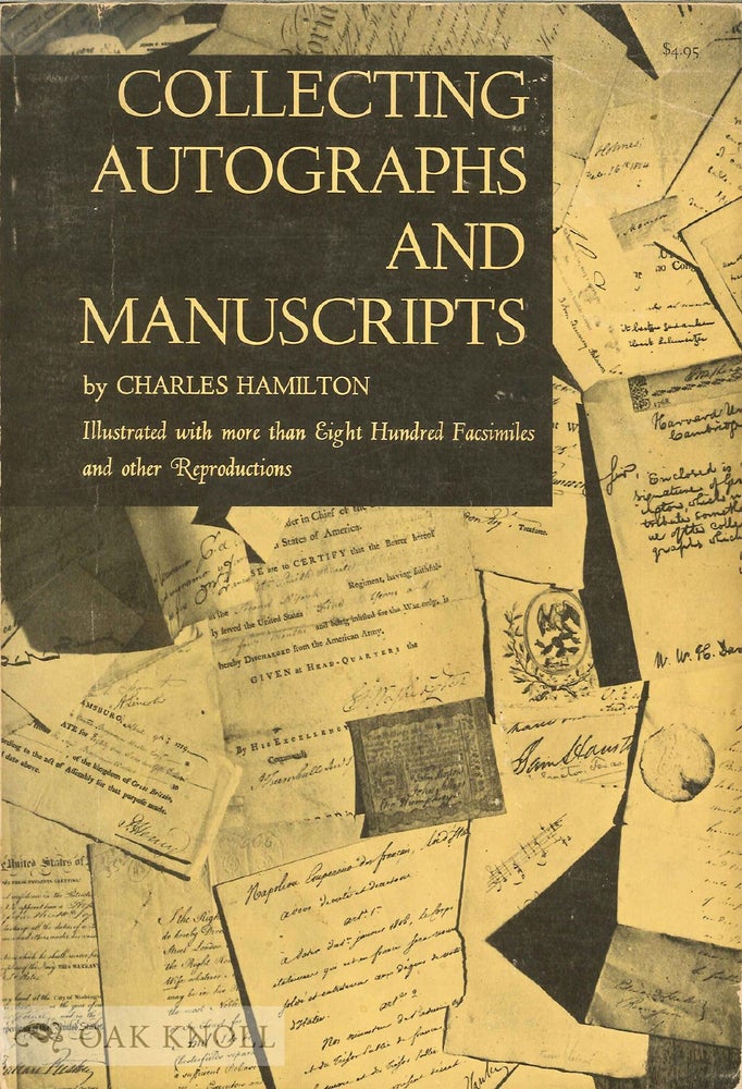 Order Nr. 37443 COLLECTING AUTOGRAPHS AND MANUSCRIPTS. Charles Hamilton.