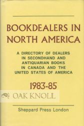 Order Nr. 37883 BOOKDEALERS IN NORTH AMERICA, 1983-85