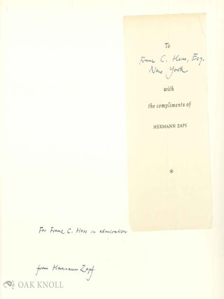 TYPOGRAPHISCHE VARIATIONEN, 78 BUCHTITEL UND TEXTSEITEN ALS GESTALTUNGSMOGLICHKEITEN DER TYPOGRAPHIE UND BUCHGRAPHIK ENTWORFEN VON HERMANN ZAPF.