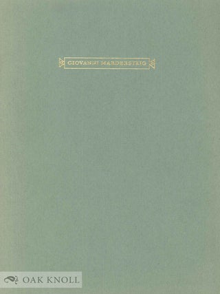Order Nr. 38249 EIN BEISPIELHAFTES LEBENSWERK, LAUDATIO AUF GIOVANNI MARDERSTEIG. Rudolf Hagelstange