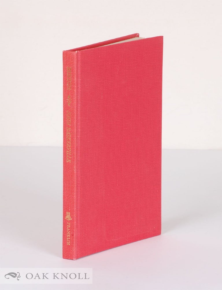Order Nr. 38283 JOHN BASKERVILLE, TYPE-FOUNDER AND PRINTER 1706-1775. Josiah Henry Benton.